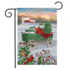 Winter Wagon Garden Flag
