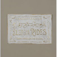 Gold & White Sleighrides Sign