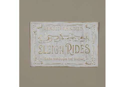  Ragon House Gold & White Sleighrides Sign 