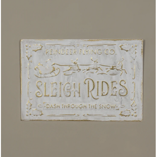  Ragon House Gold & White Sleighrides Sign 