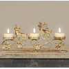 Ragon House 13" Gold Reindeer Pillar Tealight Holder