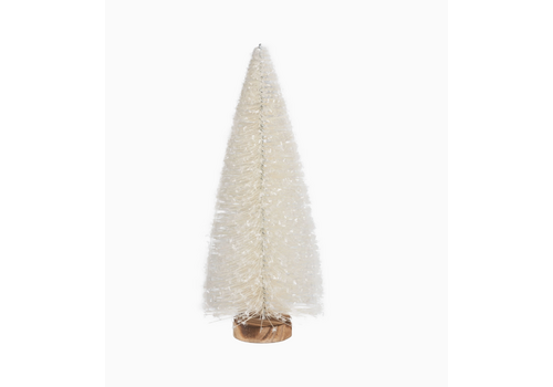  Silver Tree Home & Holiday Off White Snow Glittered Bottle Brush Tree 