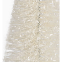 Off White Snow Glittered Bottle Brush Tree