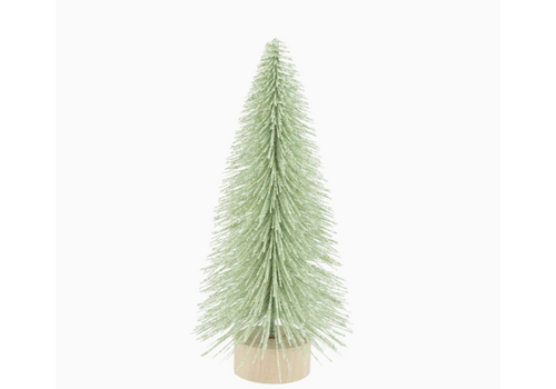  Silver Tree Home & Holiday Pale Green Glittered Bottle Brush Tree 