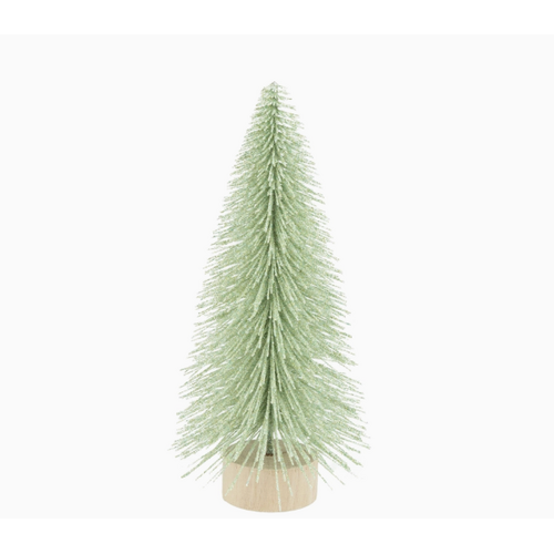  Silver Tree Home & Holiday Pale Green Glittered Bottle Brush Tree 