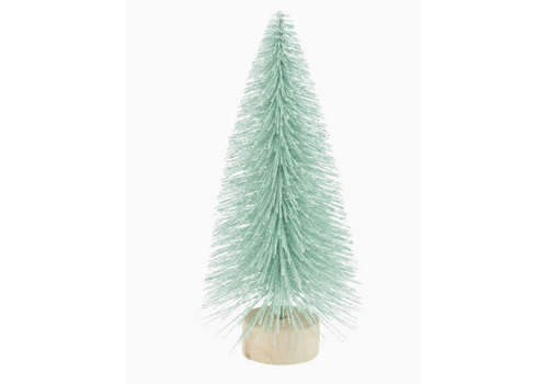  Silver Tree Home & Holiday Pale Blue Glittered Bottle Brush Tree 