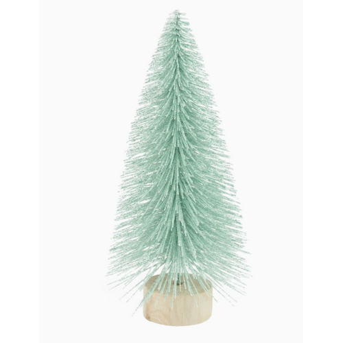  Silver Tree Home & Holiday Pale Blue Glittered Bottle Brush Tree 