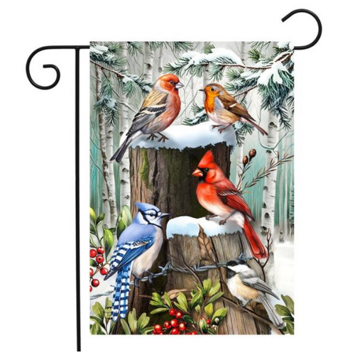  Winter Wonderland Birds Garden Flag 
