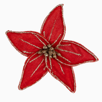 6" Poinsettia Clip