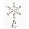 Silver Tree Home & Holiday Silver Beaded Gem Snowflake Tree Topper