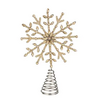Silver Tree Home & Holiday Gold Beaded Gem Star Tree Topper