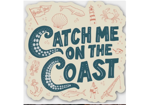  Scotty + Calvin Designs Catch Me on the Coast Sticker 