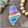 Scotty + Calvin Designs Maine State Mountains and Water Sticker
