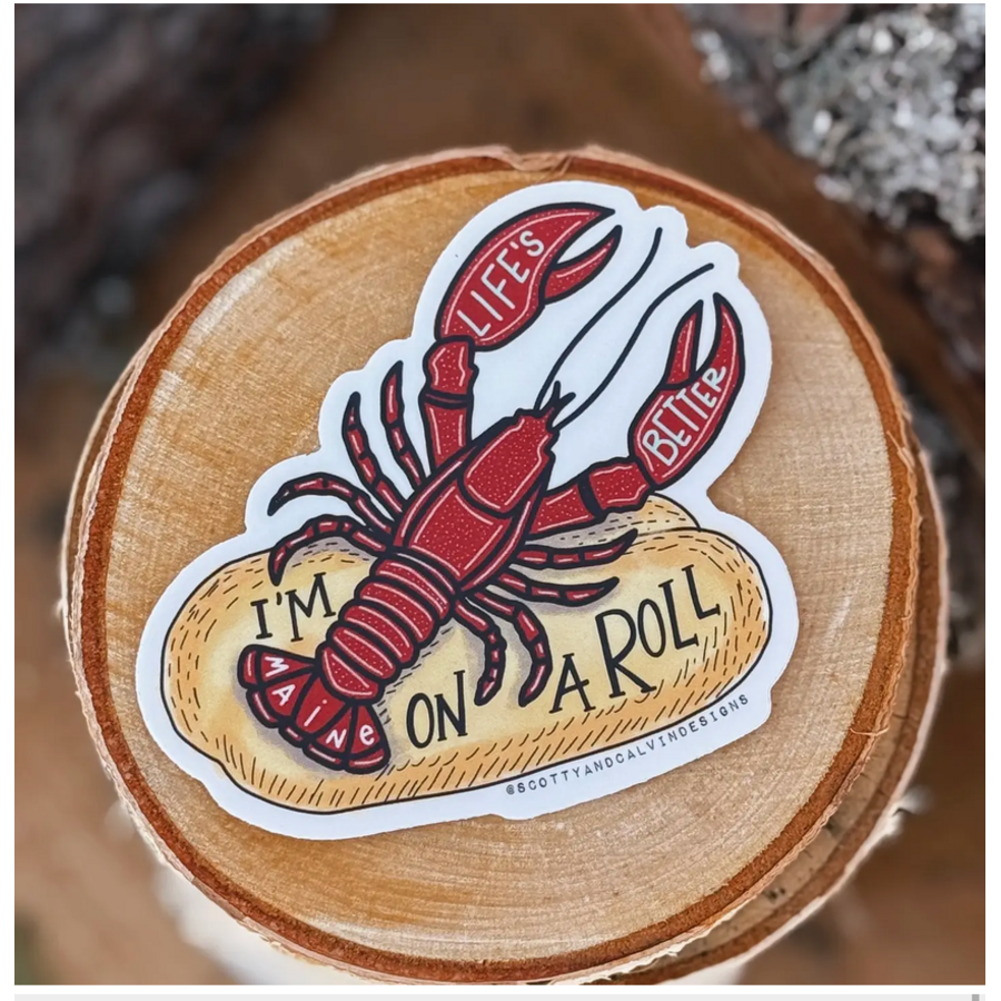 I'm on a Roll Maine Lobster Roll Sticker