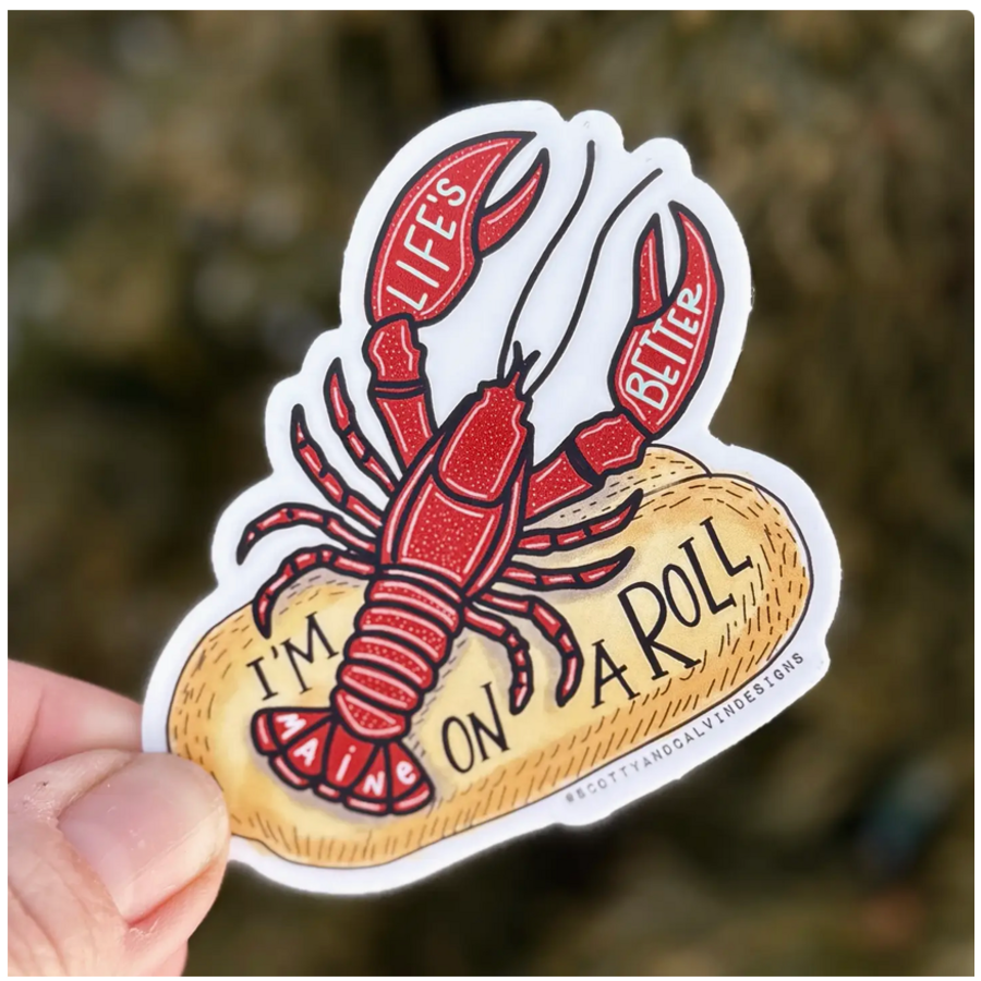 I'm on a Roll Maine Lobster Roll Sticker