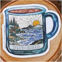 Stay Salty Coastal Mug Sticker