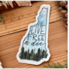Scotty + Calvin Designs New Hampshire State Live Free or Die Sticker 