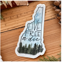 New Hampshire State Live Free or Die Sticker