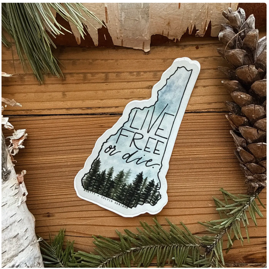 New Hampshire State Live Free or Die Sticker 