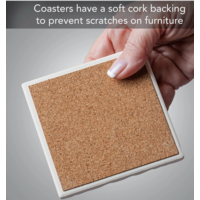 Floral Birds Stone Coasters 4 Pack