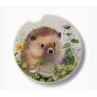 Hedgehog in Ivy Car Coaster