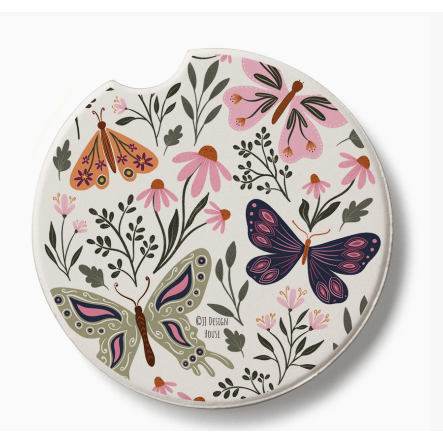 Flutter Blooms Car Coaster