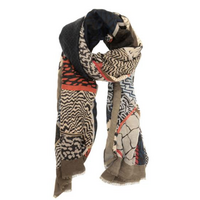 Blocked Geometric Mix Scarf