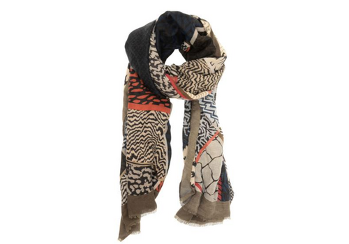  Joy Accessories Blocked Geometric Mix Scarf 