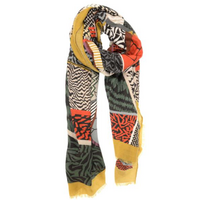 Blocked Geometric Mix Scarf