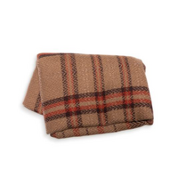 Tan Chevron Plaid Scarf