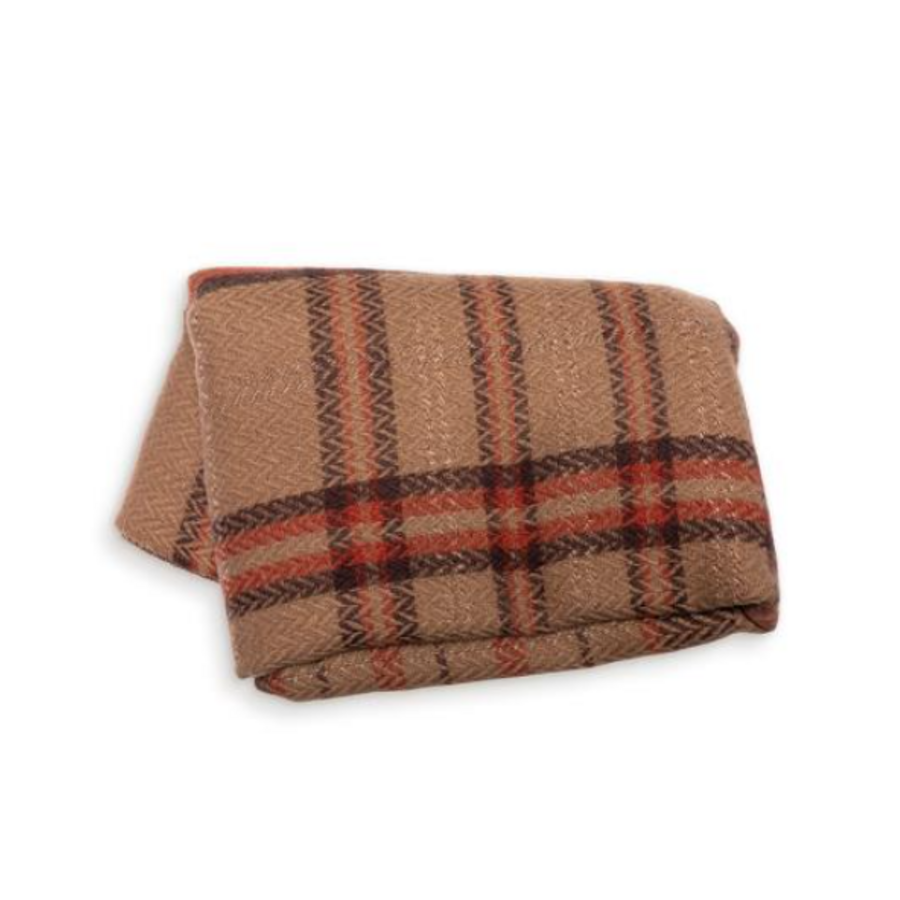 Tan Chevron Plaid Scarf
