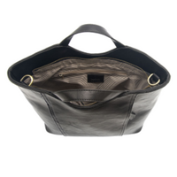 Vegan Leather Double Zip Tote