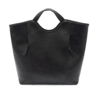 Vegan Leather Double Zip Tote