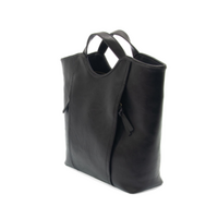 Vegan Leather Double Zip Tote
