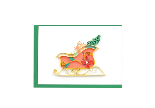  Quilling Cards Christmas Sleigh Gift Enclosure 