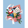 Fridgedoor Merry Christmas Santa & Gift Box Magnet