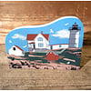 Cat's Meow Village Nubble Light House Handcrafted Wooden Keepsake