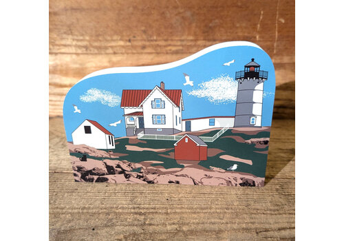 Cat's Meow Village Nubble Light House Handcrafted Wooden Keepsake 