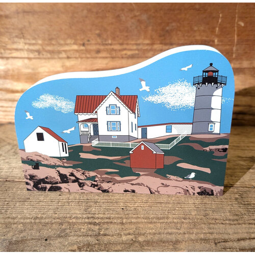  Cat's Meow Village Nubble Light House Handcrafted Wooden Keepsake 