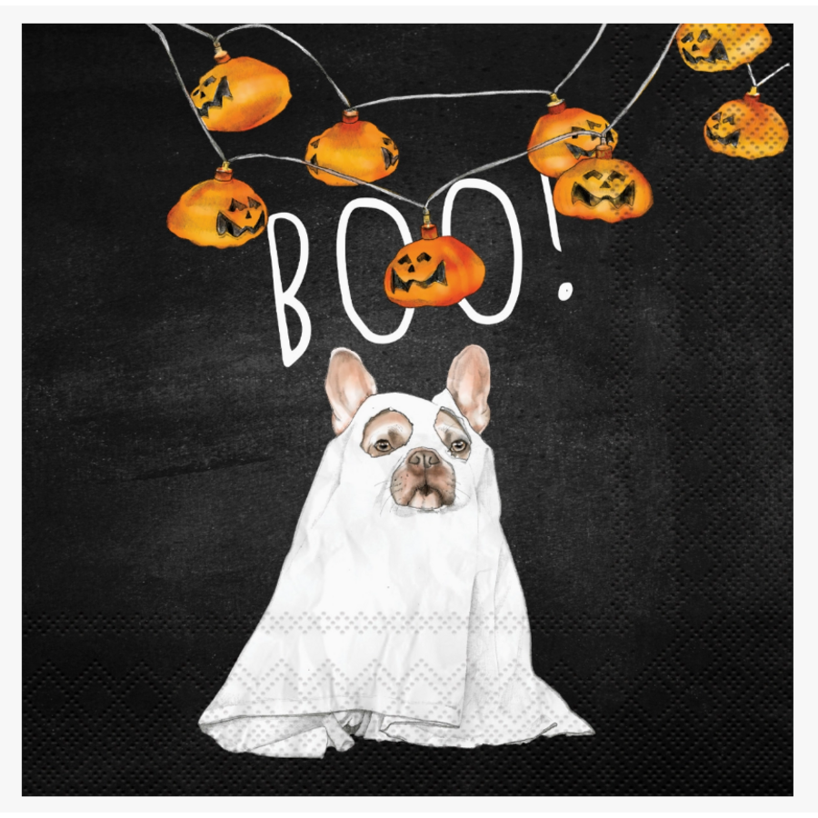 Paper Cocktail Napkins 20 Ct Boo Dog Halloween