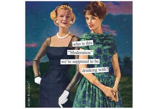  Boston International Paper Cocktail Napkins 20 Ct Anne Taintor Moderation 