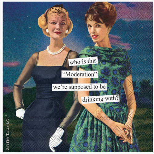  Boston International Paper Cocktail Napkins 20 Ct Anne Taintor Moderation 