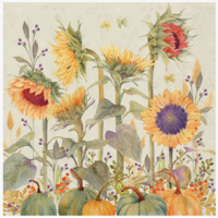 Paper Cocktail Napkins 20 Ct Sunflowers Fall