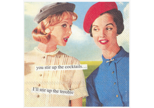  Boston International Paper Cocktail Napkins 20 Ct Anne Taintor Stir Up 