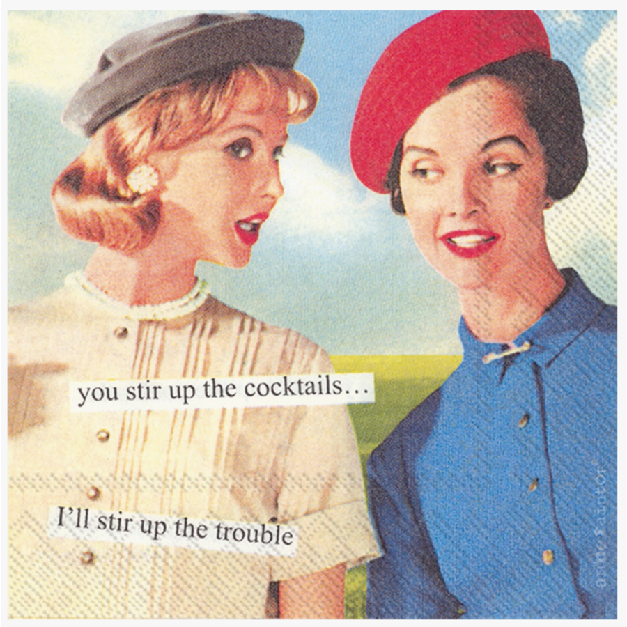 Paper Cocktail Napkins 20 Ct Anne Taintor Stir Up