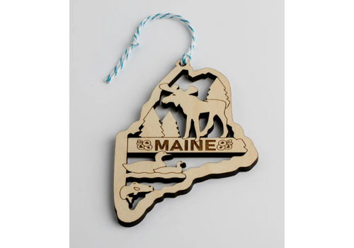  163 Design Company Maine State Christmas Ornament Moose 