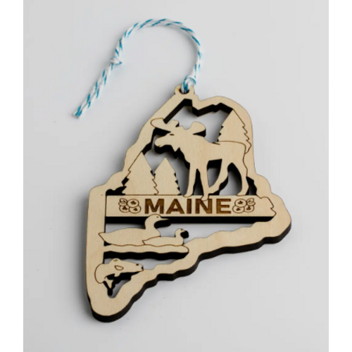  163 Design Company Maine State Christmas Ornament Moose 