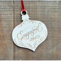 Engaged 2026 Wood Ornament
