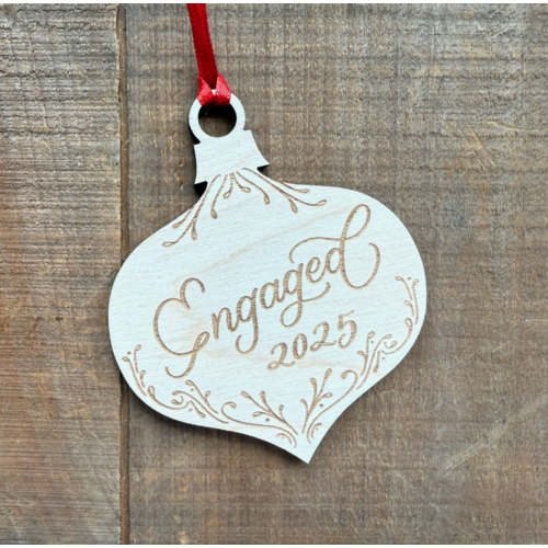  almost local Engaged 2026 Wood Ornament 