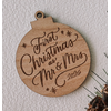 almost local First Christmas Mr & Mrs Wood Ornament